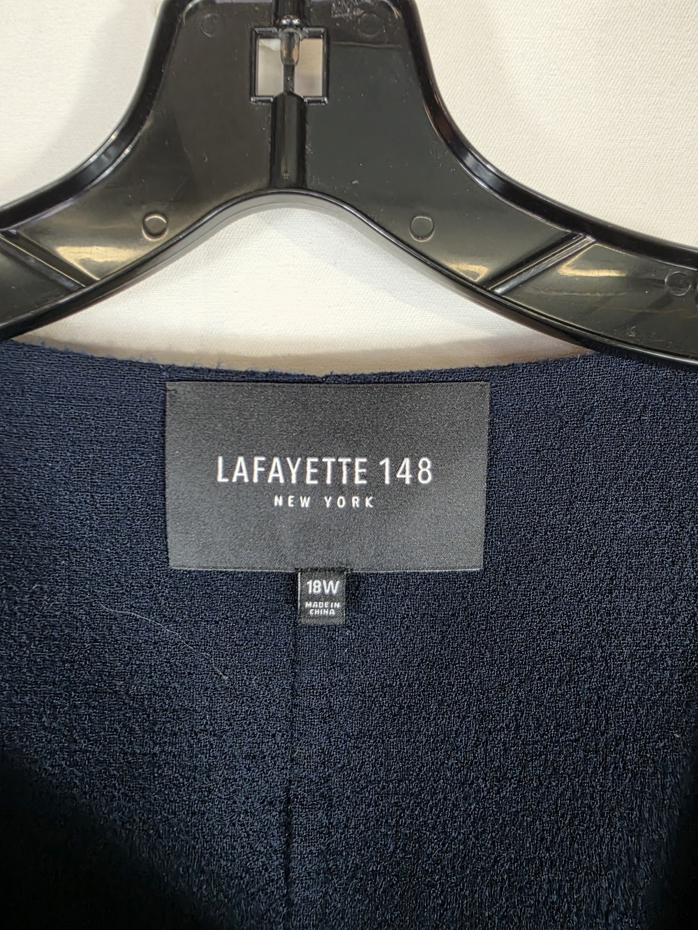 Lafayette 148 New York Navy Open- Flap Front Wool Coat - Picture 4 of 10